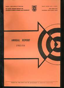 Annual Report 1983-1984 Samuel Neaman Institute