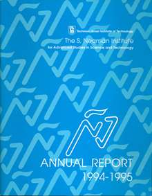 Annual Report 1994-1995 Samuel Neaman Institute