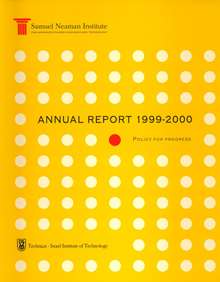 Annual Report 1999-2000 Samuel Neaman Institute