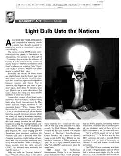 Light Bulb Unto the Nations
