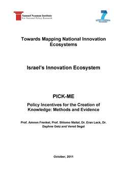 Towards Mapping National Innovation Ecosystem: Israel