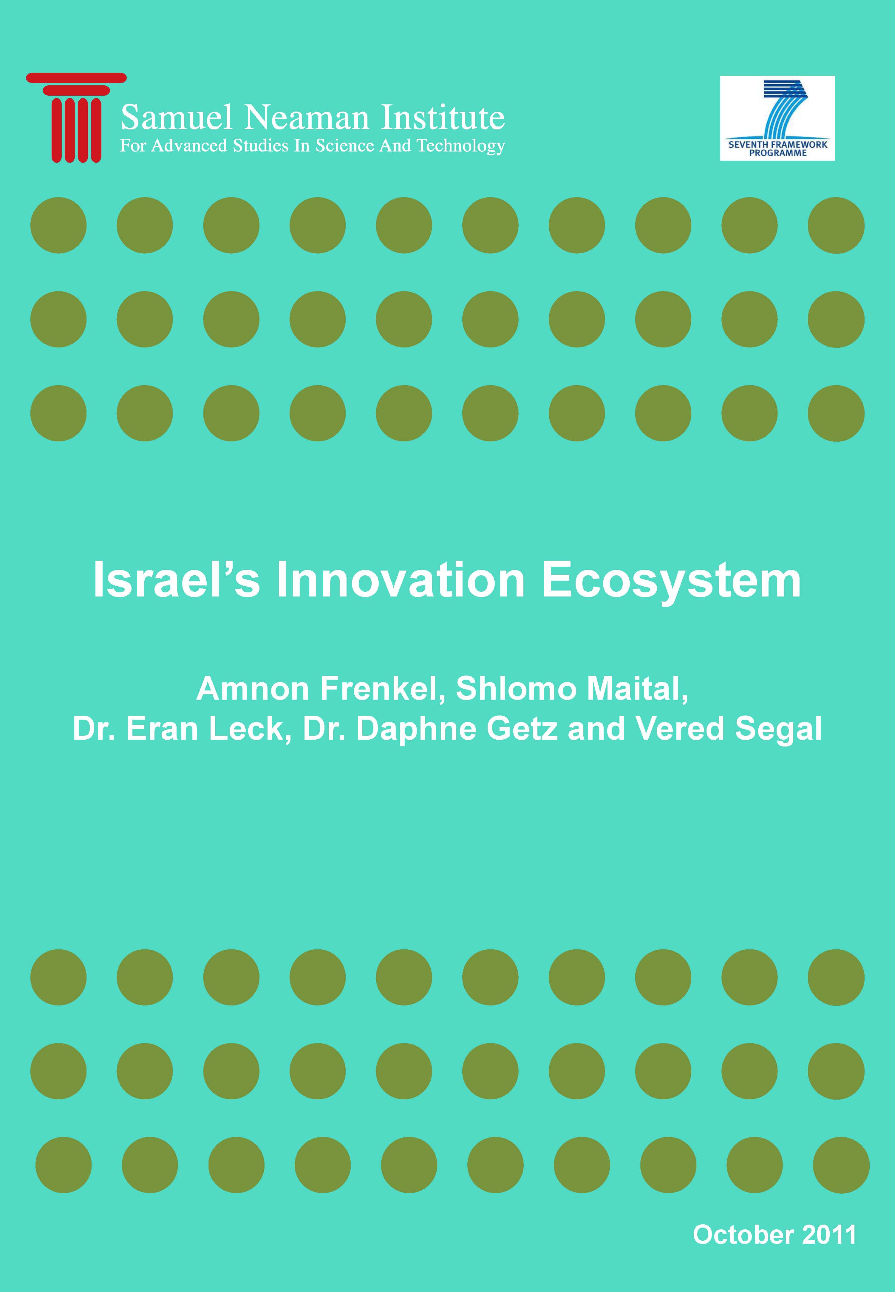 “Toward Mapping National Innovation Ecosystems:  Israel’s Innovation Ecosystem”