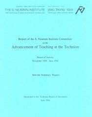 Report of the S. Neaman Institute Committee on the Advancement of Teaching at Technion