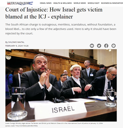 Court of Injustice: Blaming the victim (Israel) at the ICJ 