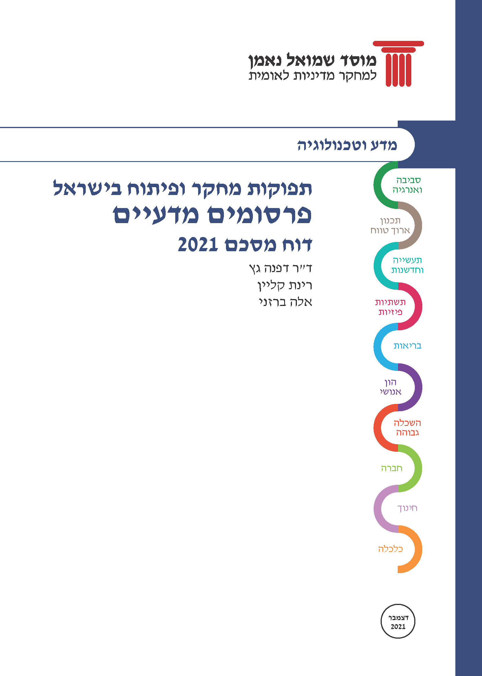 R&D Outputs in Israel / Analysis of Scientific Publications - 2021