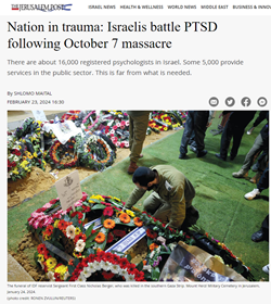 Nation in trauma: Israelis battle PTSD following October 7 massacre