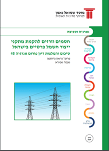 Energy Forum 45: Barriers to and incentives for constructing private electricity generation facilities in Israel