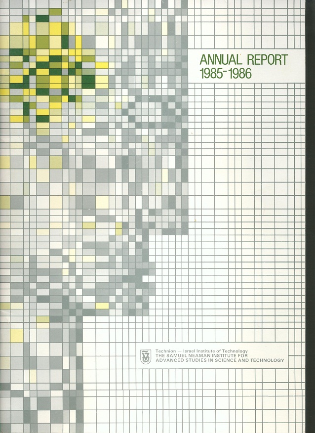 Annual Report 1985-1986 Samuel Neaman Institute