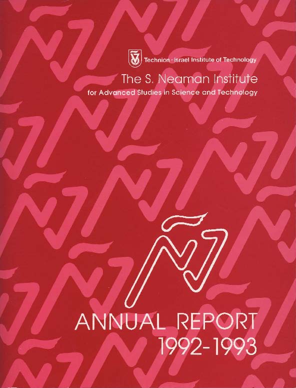 Annual Report 1992-1993 Samuel Neaman Institute
