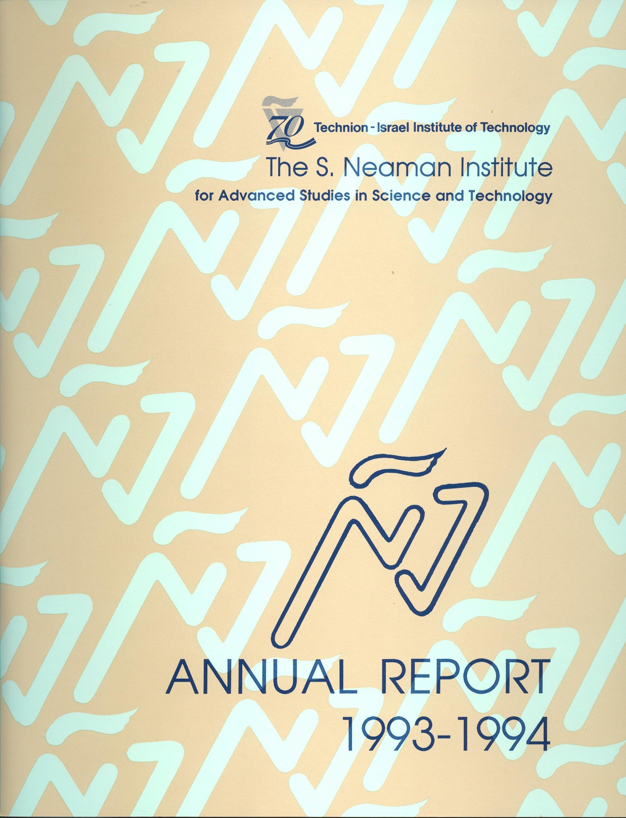 Annual Report 1993-1994 Samuel Neaman Institute