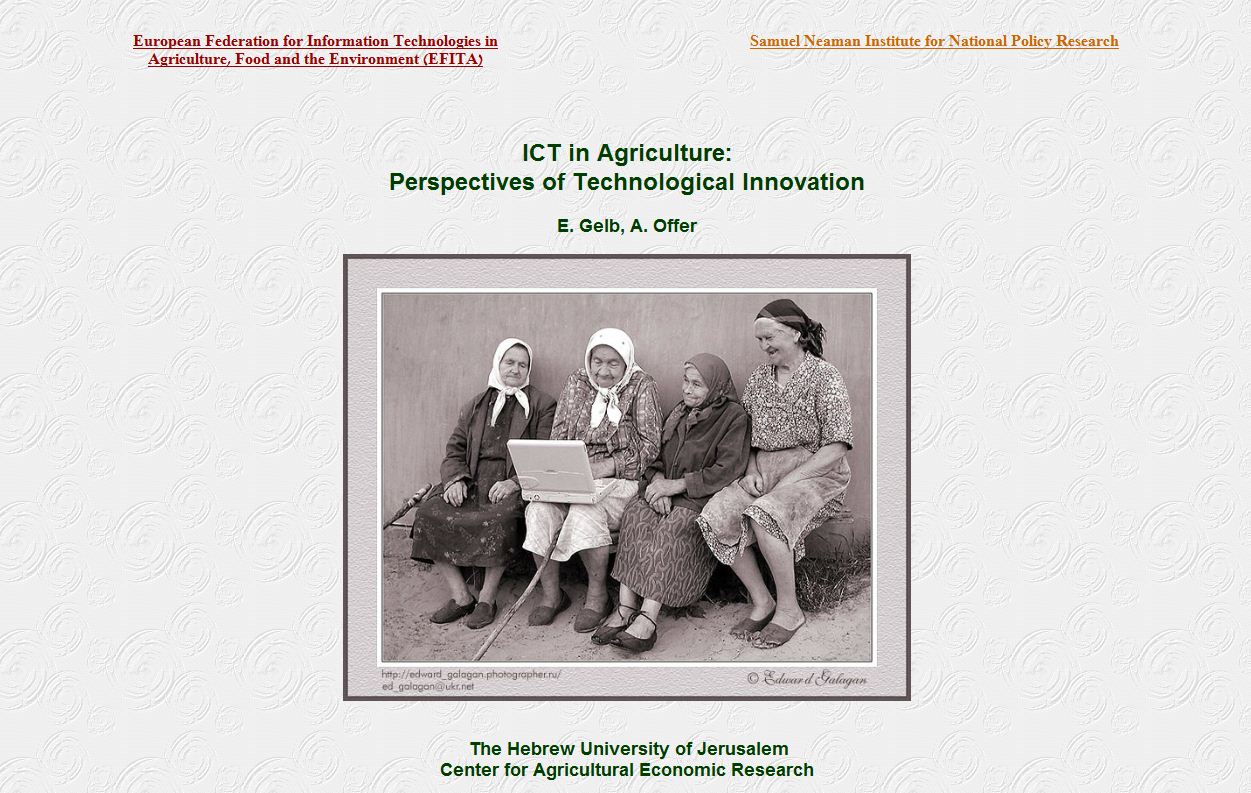 ICT in Agriculture: Perspectives of Technological Innovation