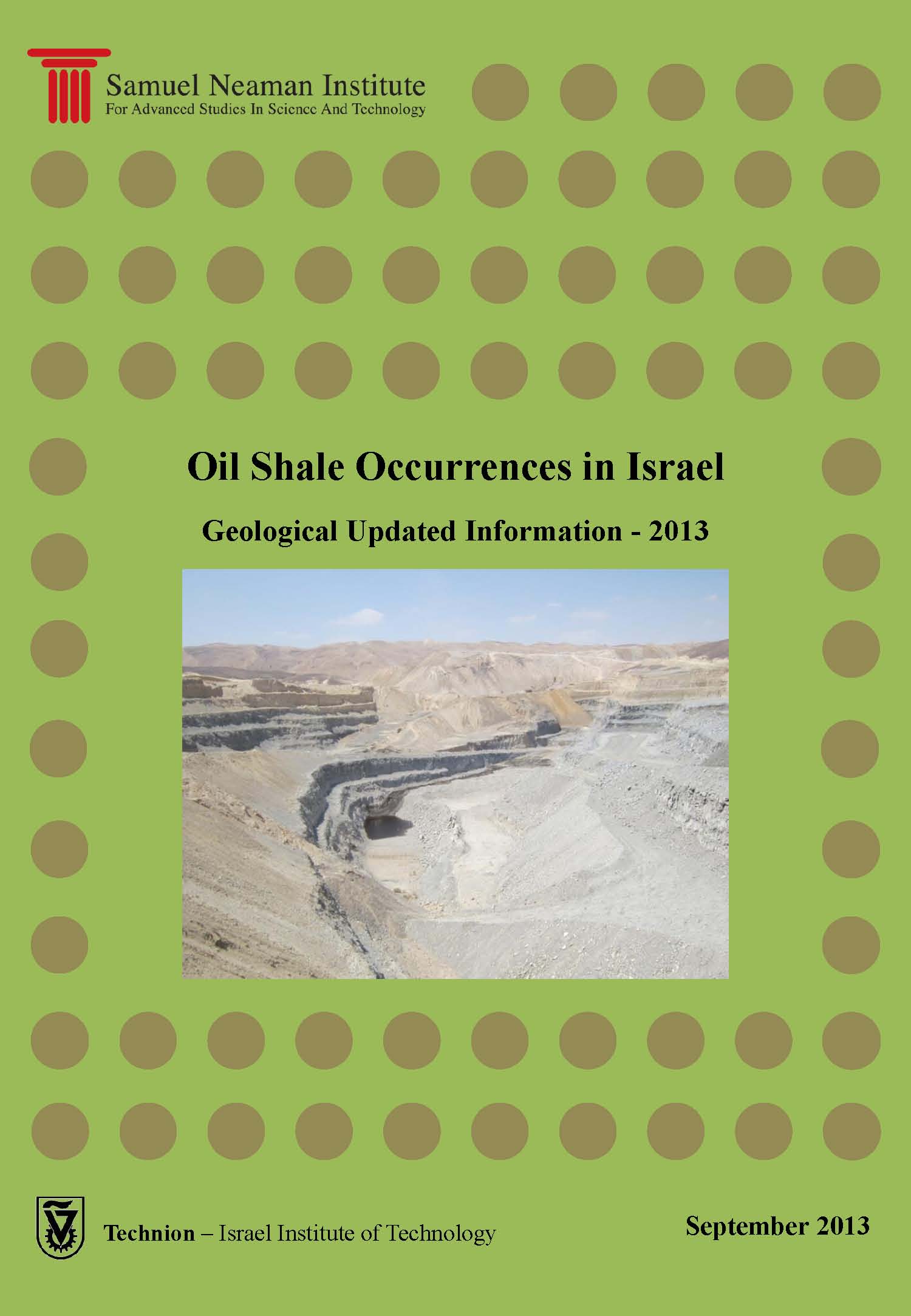 Oil Shale Occurrences in Israel - Geological Updated information