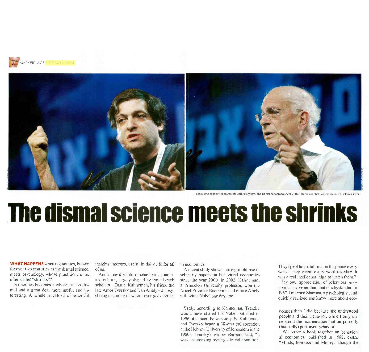 The dismal science meets the shrinks