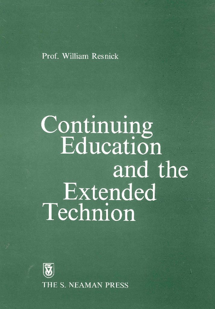 Continuing Education and the Extended Technion