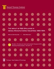 The Impact of R&D Spillover on Growth and Productivity in Israeli Manufacturing Industries 1990-1994, Science, Technology and the Economy Program (STE) - Working Papers Series STE-WP-14