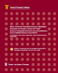 What Affects Technion Faculty Members