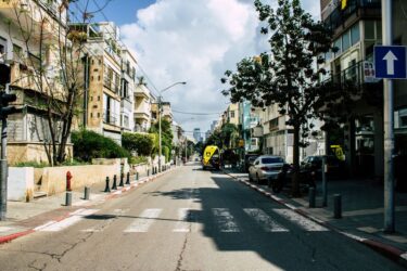 Tel Aviv Israel 31/03/2020 View of empty streets of Tel Aviv