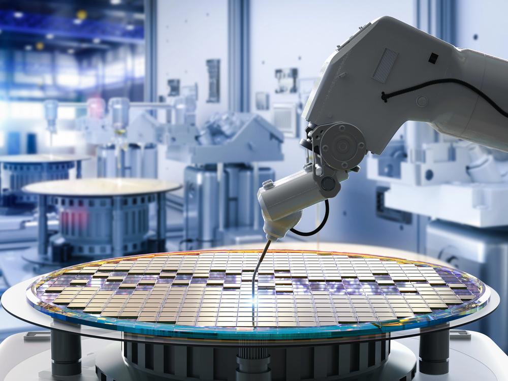 Semiconductor manufacturing with robotic arms