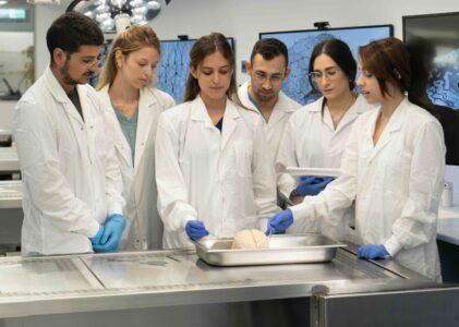 תמונה של רופאי חוקרים מח